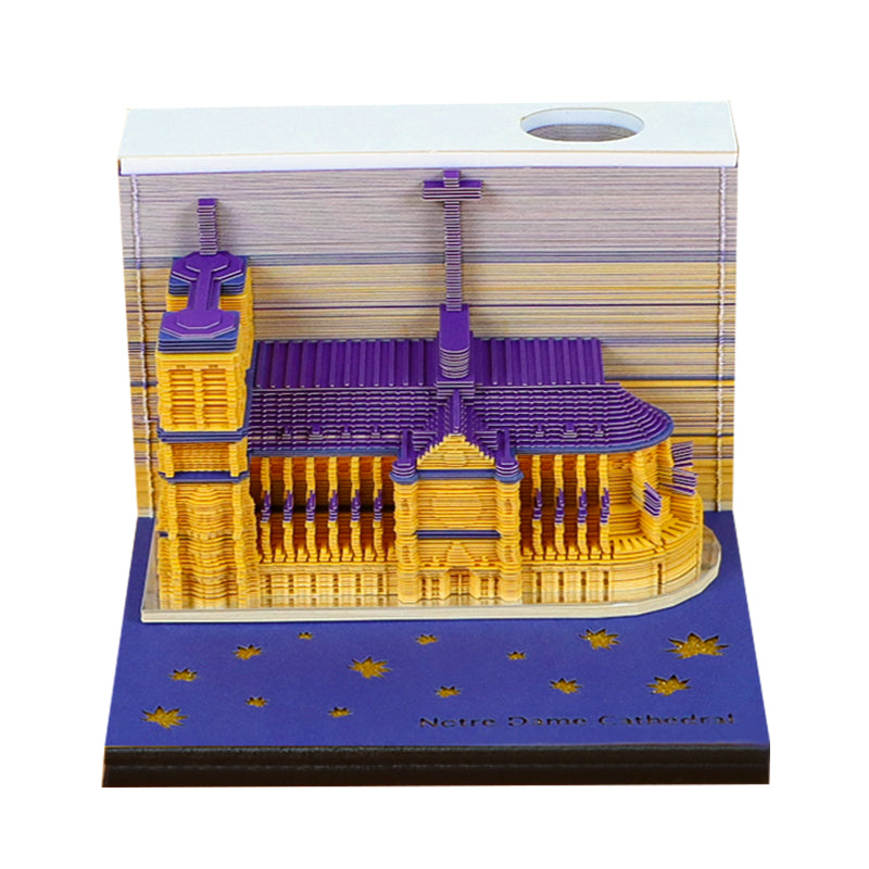 French Paris church 3D Memo Pad