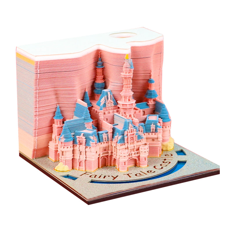 2025 hot selling Fairy tale castle 3D memo pad