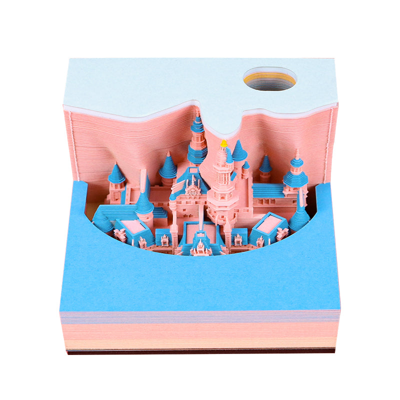 2025 hot selling Fairy tale castle 3D memo pad