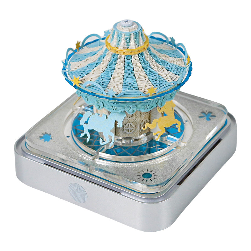 Lighted Carousel 3D Model Hand Torn Memo Pad With Daily Calendar 2026