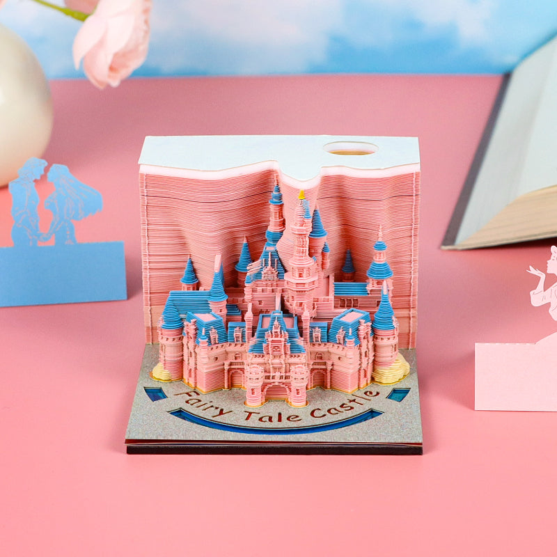 2025 hot selling Fairy tale castle 3D memo pad