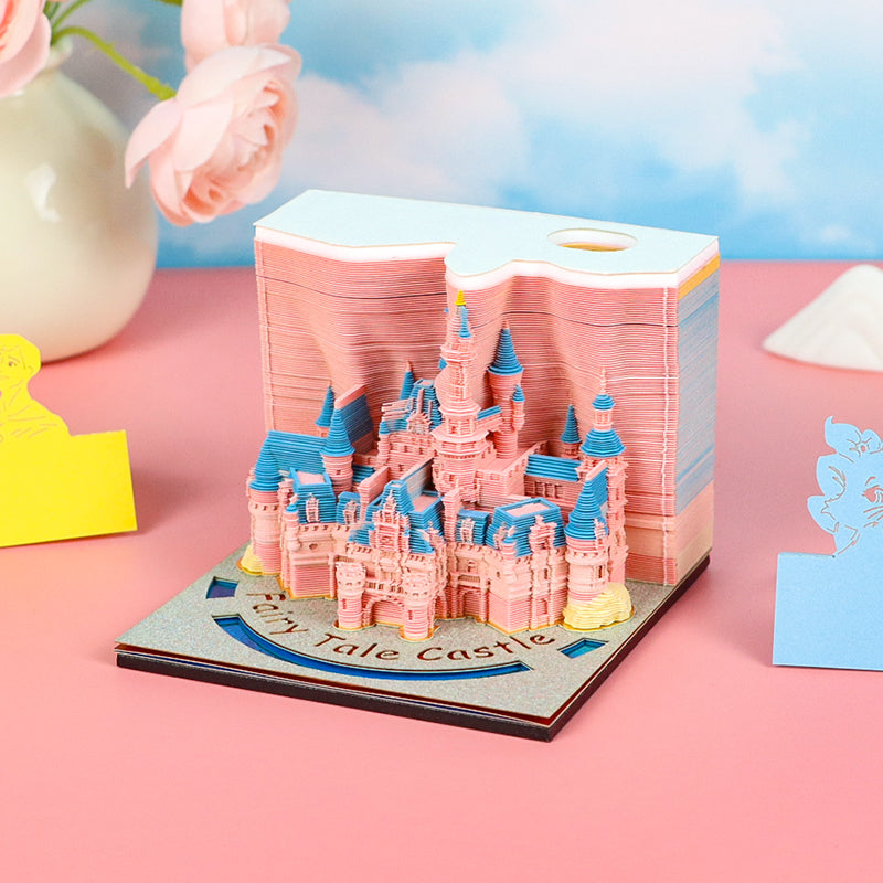 2025 hot selling Fairy tale castle 3D memo pad