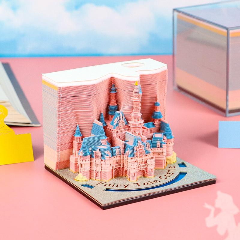 2025 hot selling Fairy tale castle 3D memo pad