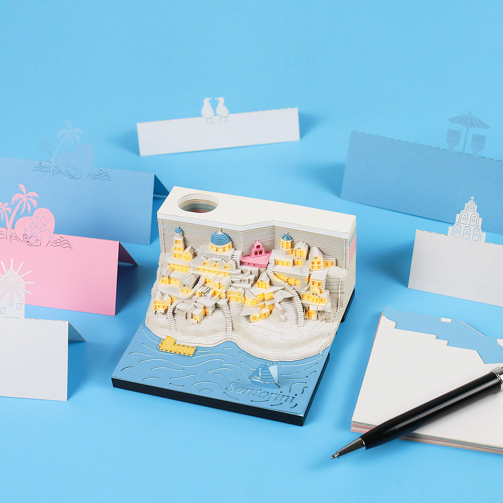 2025 Santorini 3d memo pad(lighted)