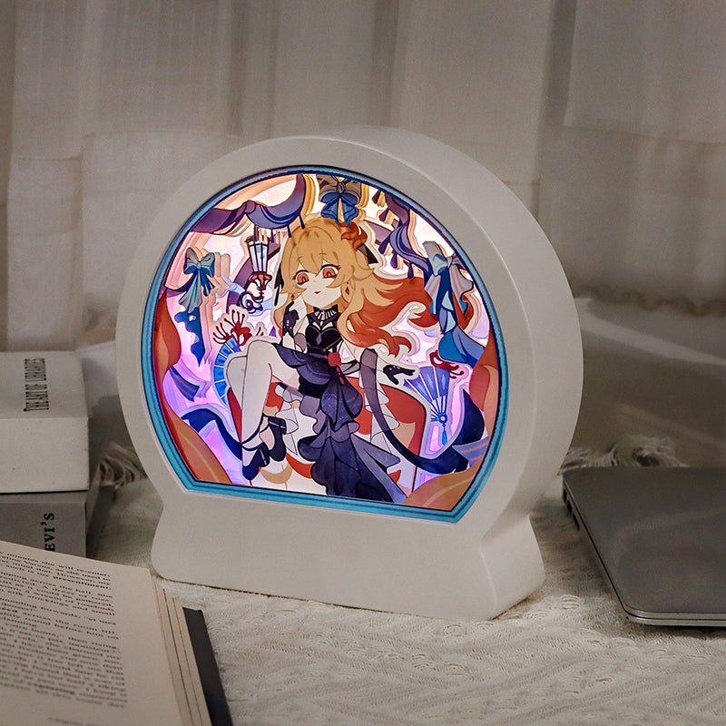 Cool Girl Paper Carving Lamp
