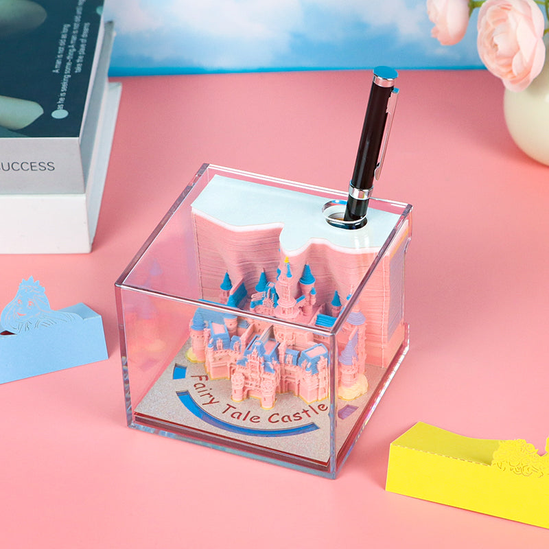 2025 hot selling Fairy tale castle 3D memo pad
