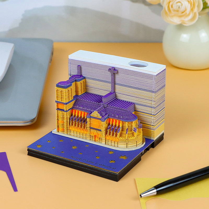 French Paris church 3D Memo Pad