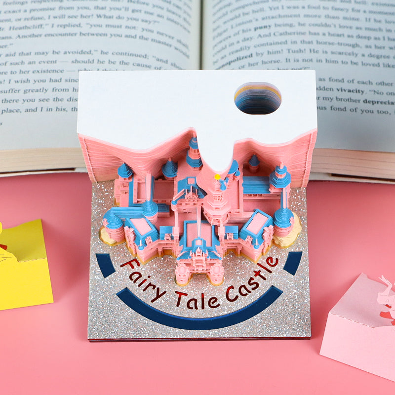 2025 hot selling Fairy tale castle 3D memo pad