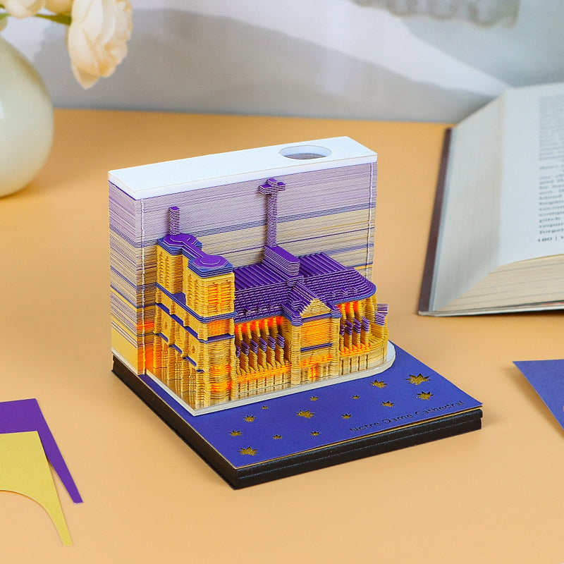 French Paris church 3D Memo Pad