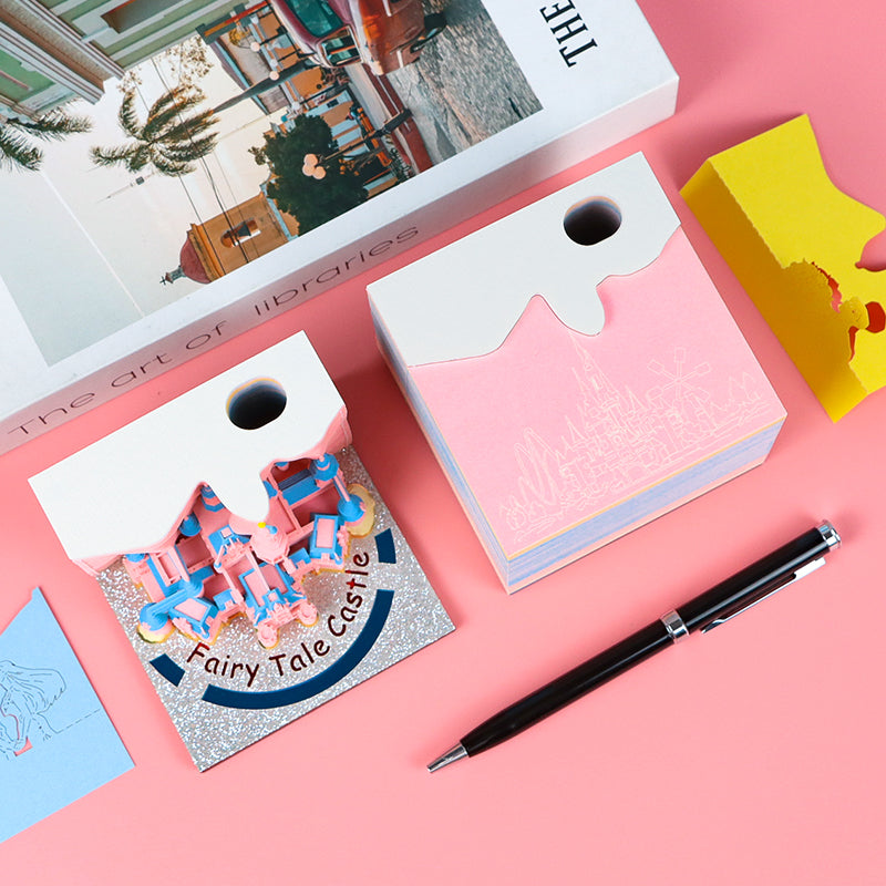 2025 hot selling Fairy tale castle 3D memo pad