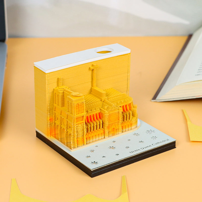 French Paris church 3D Memo Pad