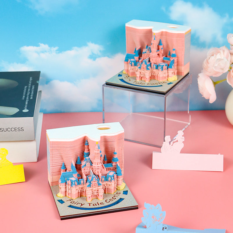 2025 hot selling Fairy tale castle 3D memo pad