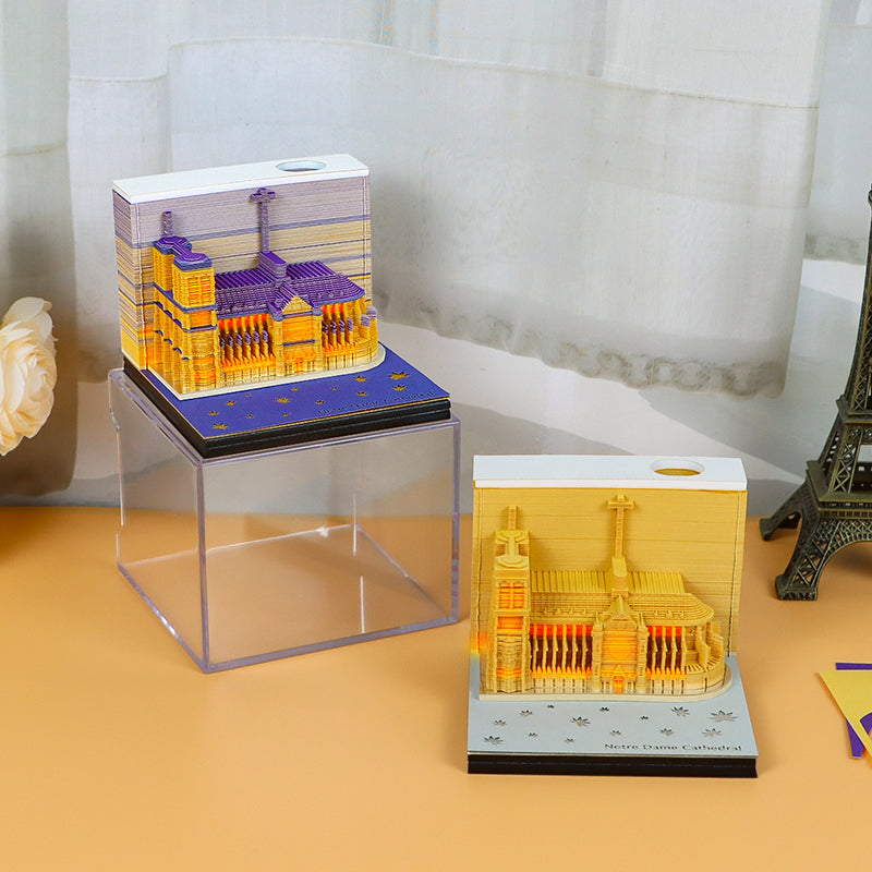 French Paris church 3D Memo Pad