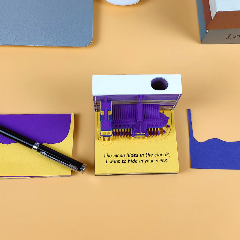 French Paris church 3D Memo Pad