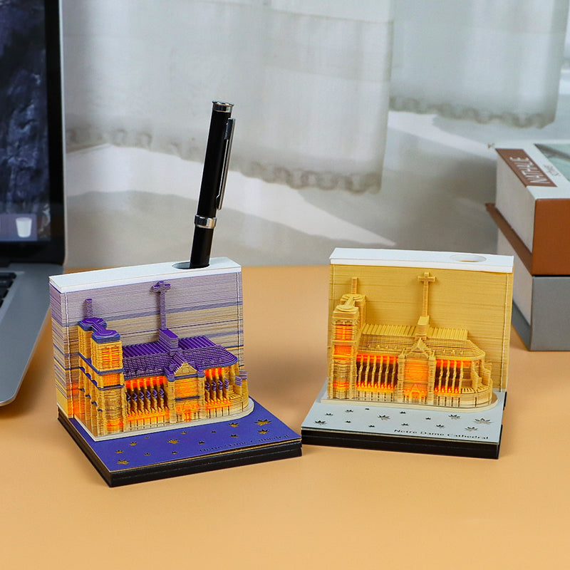 French Paris church 3D Memo Pad