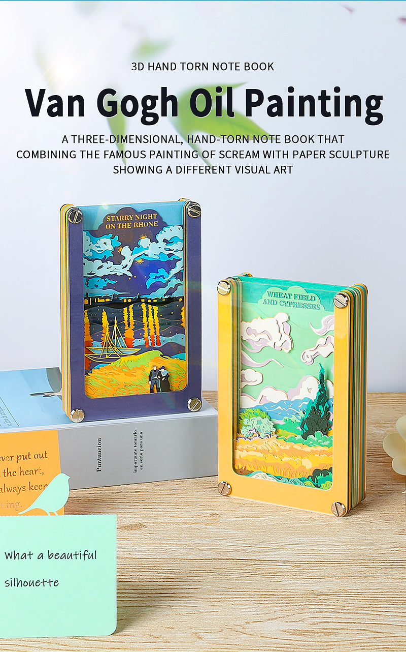 Wheat Field and Cypress 2D Memo Pad