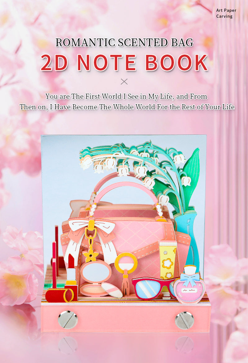 Romantic Scented Bag 3D Memo Pad