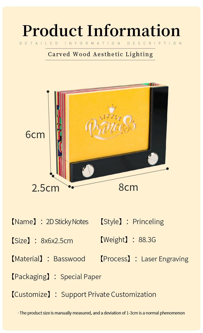 Sweetmade Popular Design Sticky Note 3D Memo Pad