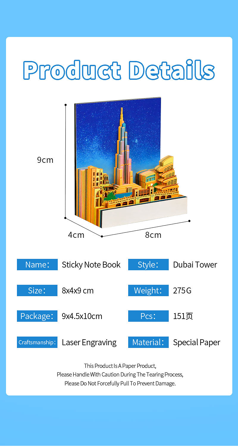 Burj Dubai Creative Memo Pad