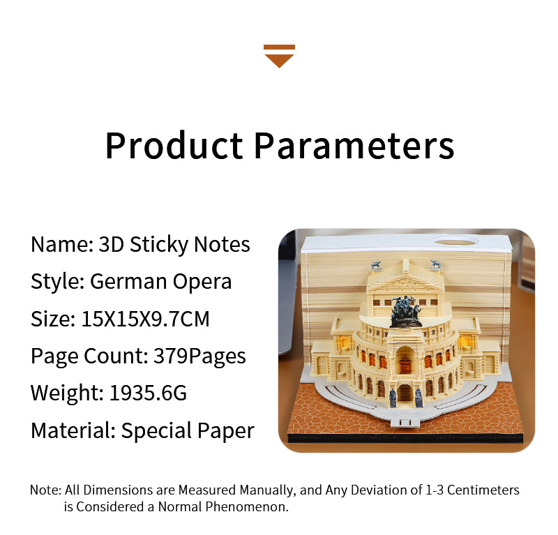 Semperoper 3D Memo Pad