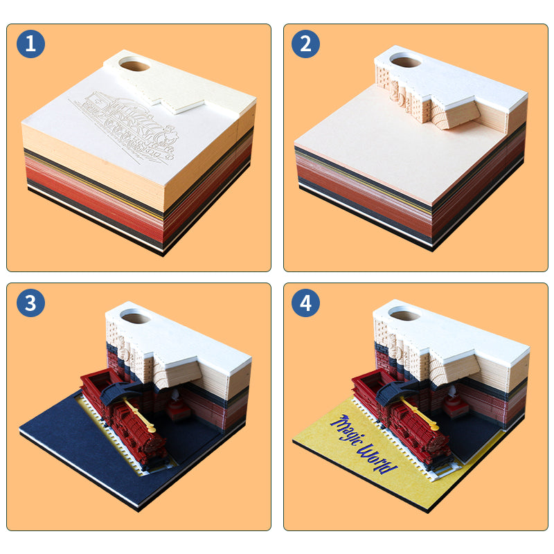 Magic train 3D memo pad