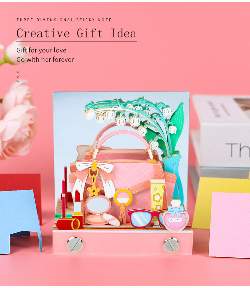 Romantic Scented Bag 3D Memo Pad