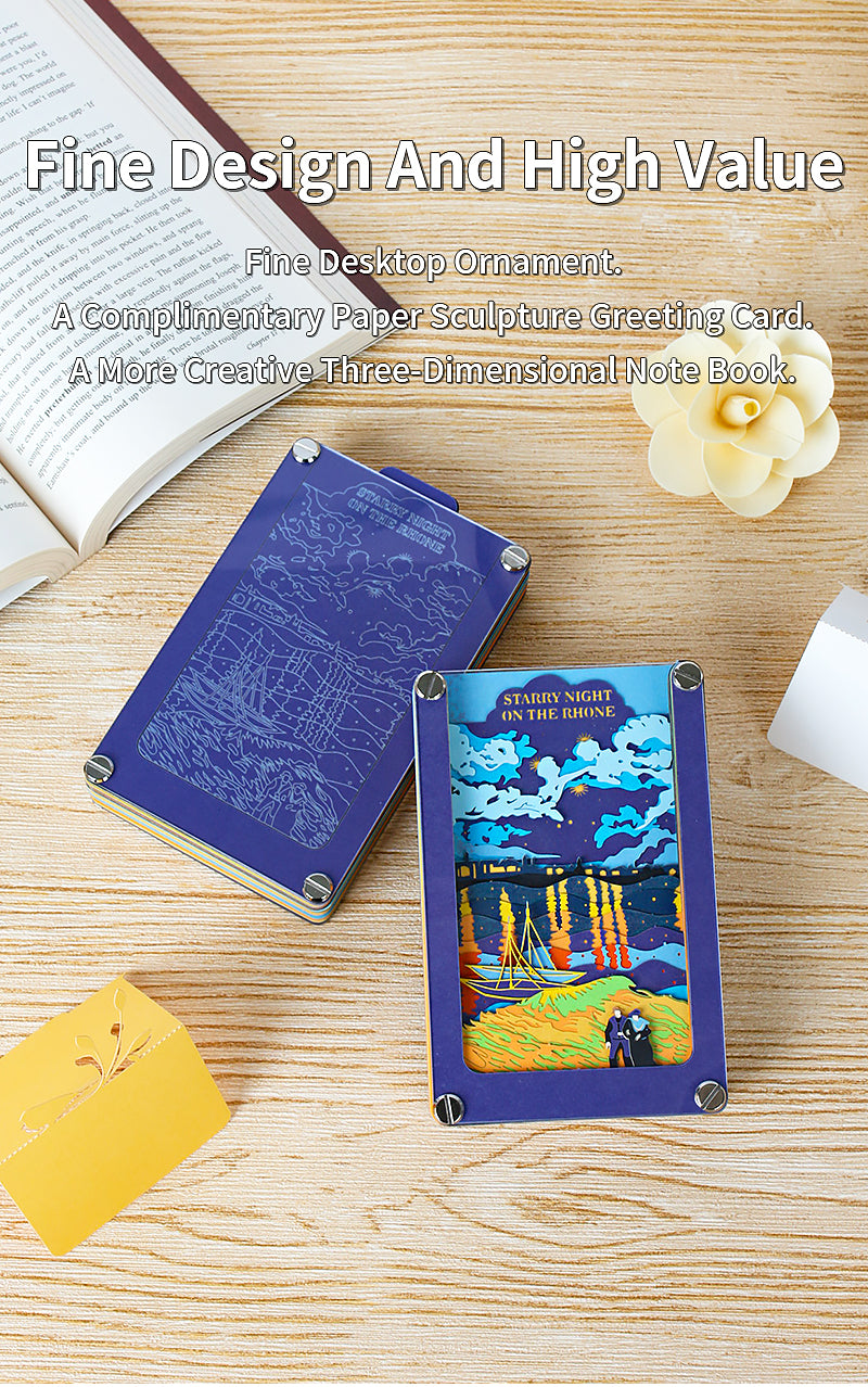 Wheat Field and Cypress 2D Memo Pad