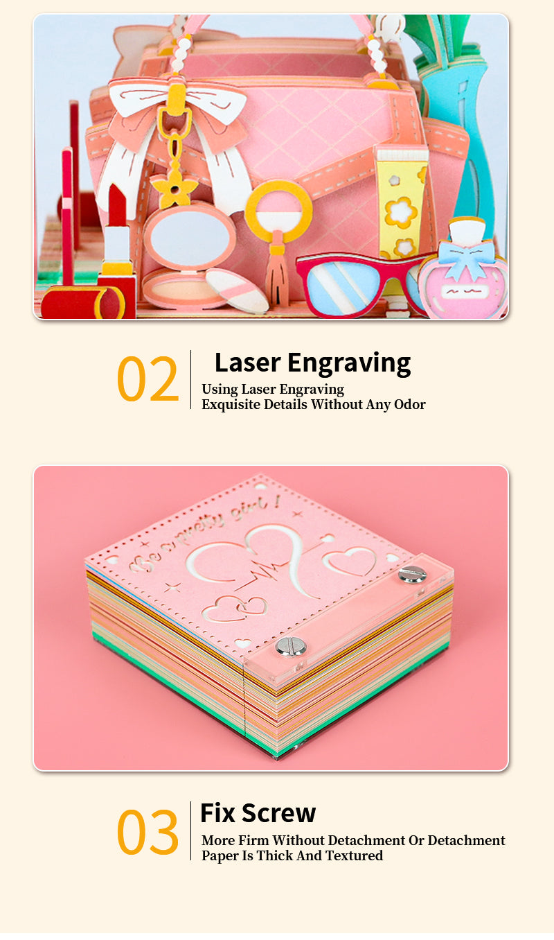Romantic Scented Bag 3D Memo Pad