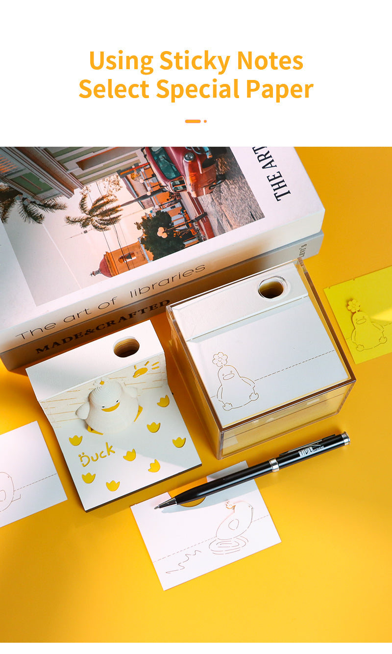 Cute Lucky Duck 3D Memo Pad