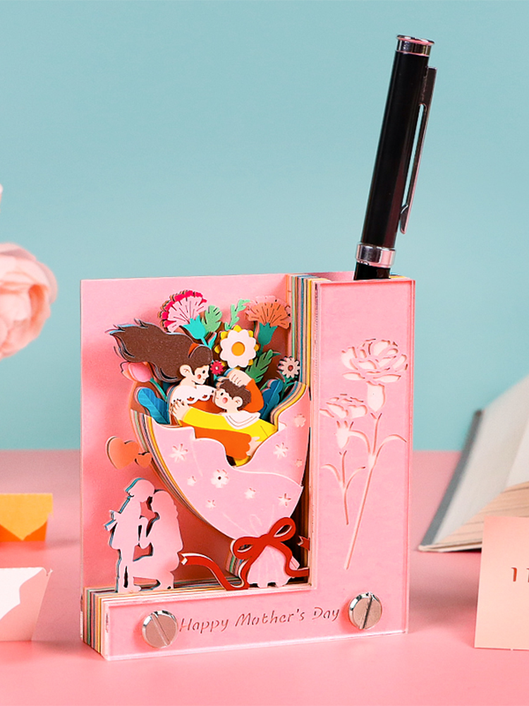 Pink Mother's Day gift 3D Memo Pad