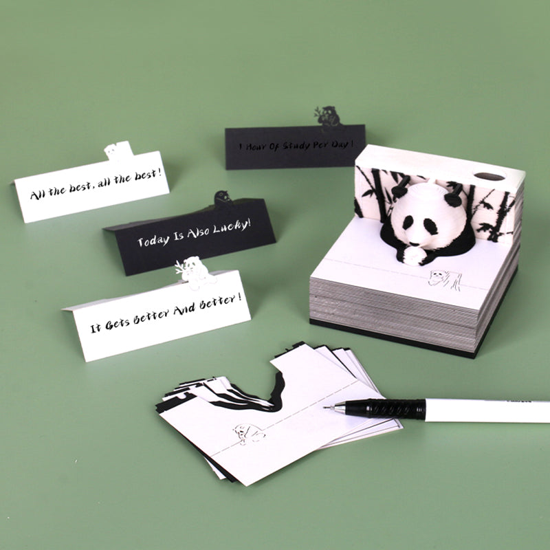 Animal panda 3D memo pad