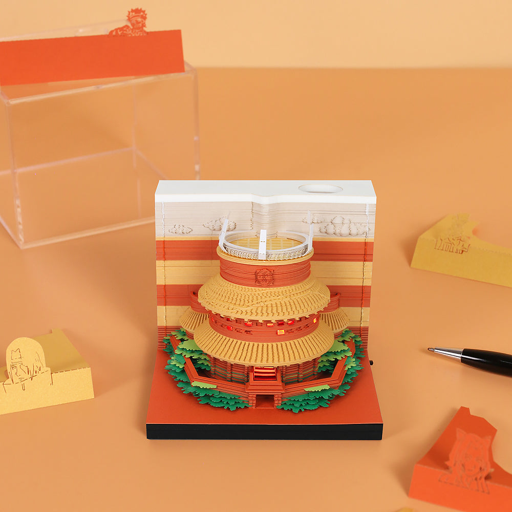 Naruto building 3d memo pad