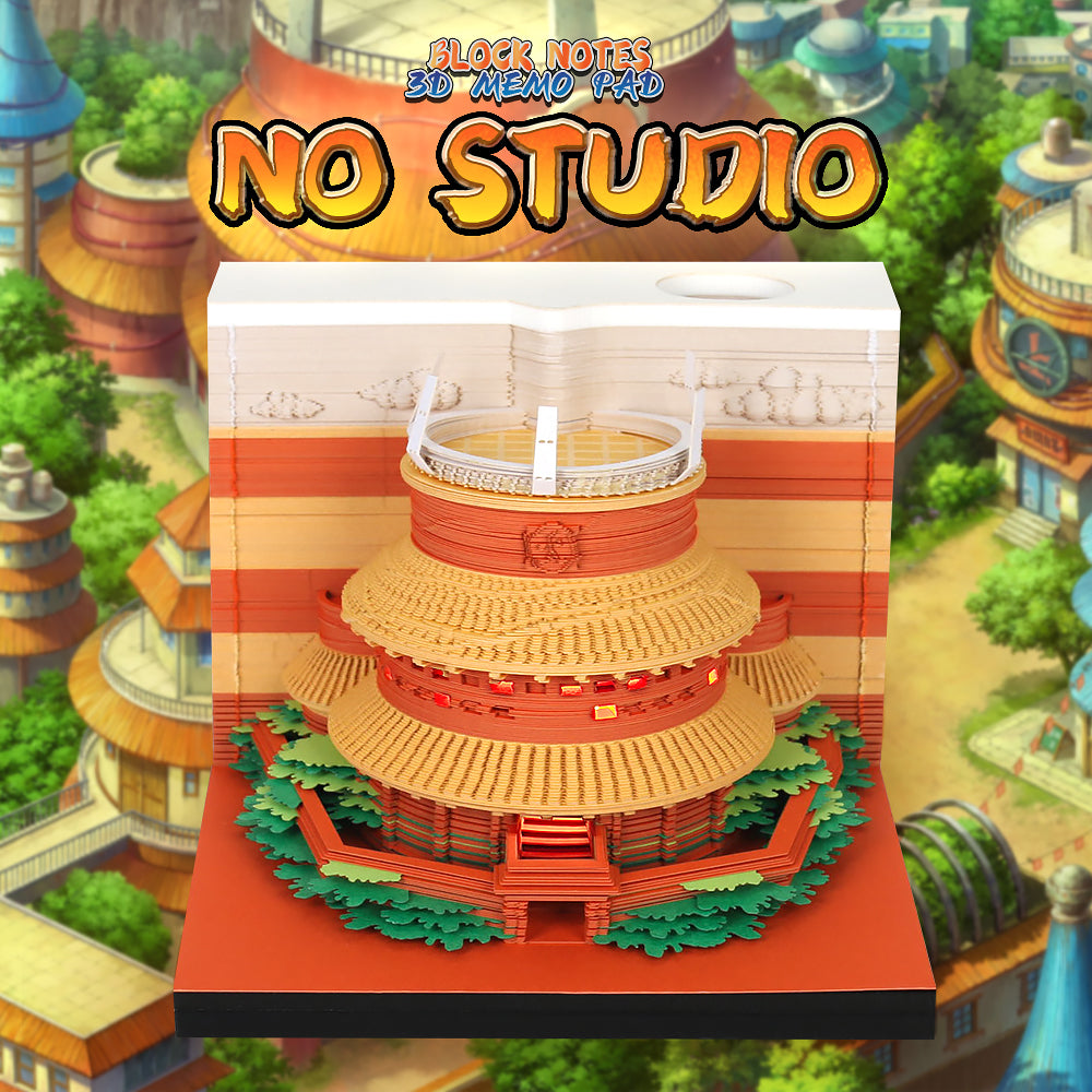 Naruto building 3d memo pad