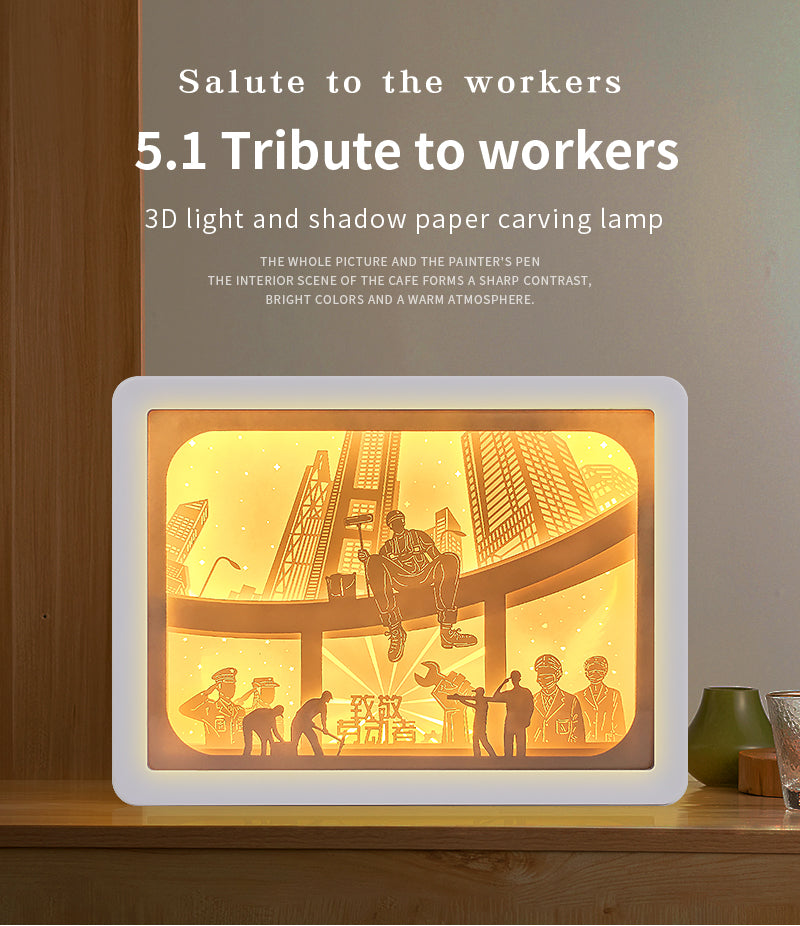 Prosperous City Builder Paper Carving Lamp
