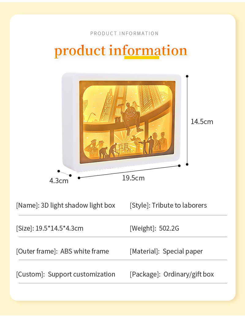Prosperous City Builder Paper Carving Lamp