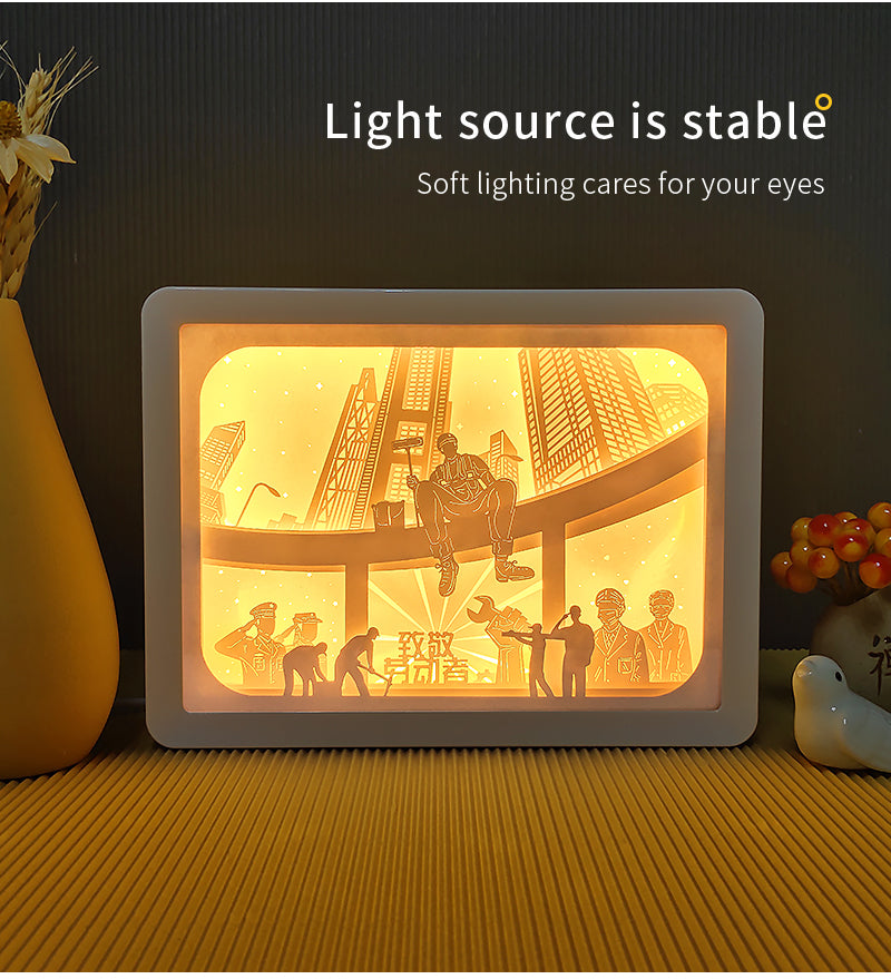 Prosperous City Builder Paper Carving Lamp
