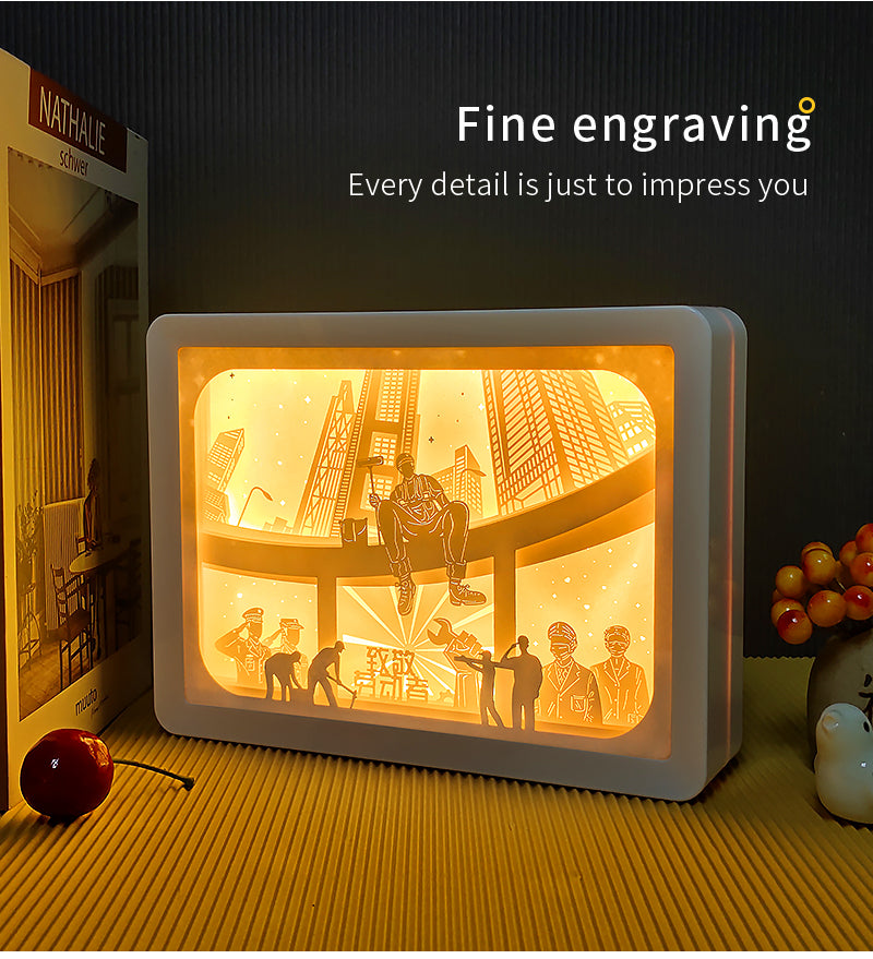 Prosperous City Builder Paper Carving Lamp