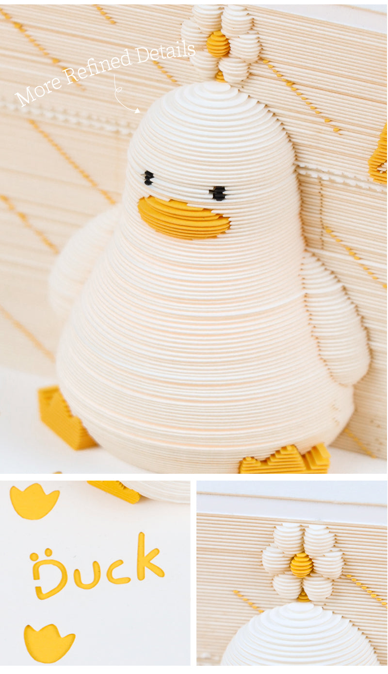 Cute Lucky Duck 3D Memo Pad