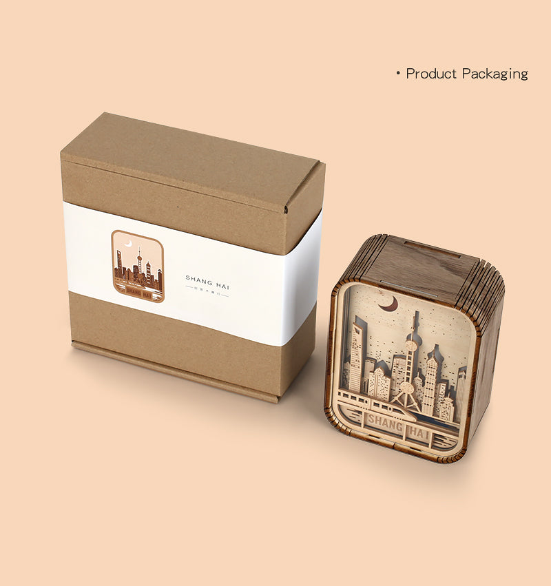Urban woodcarving lamp