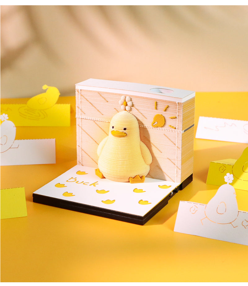 Cute Lucky Duck 3D Memo Pad