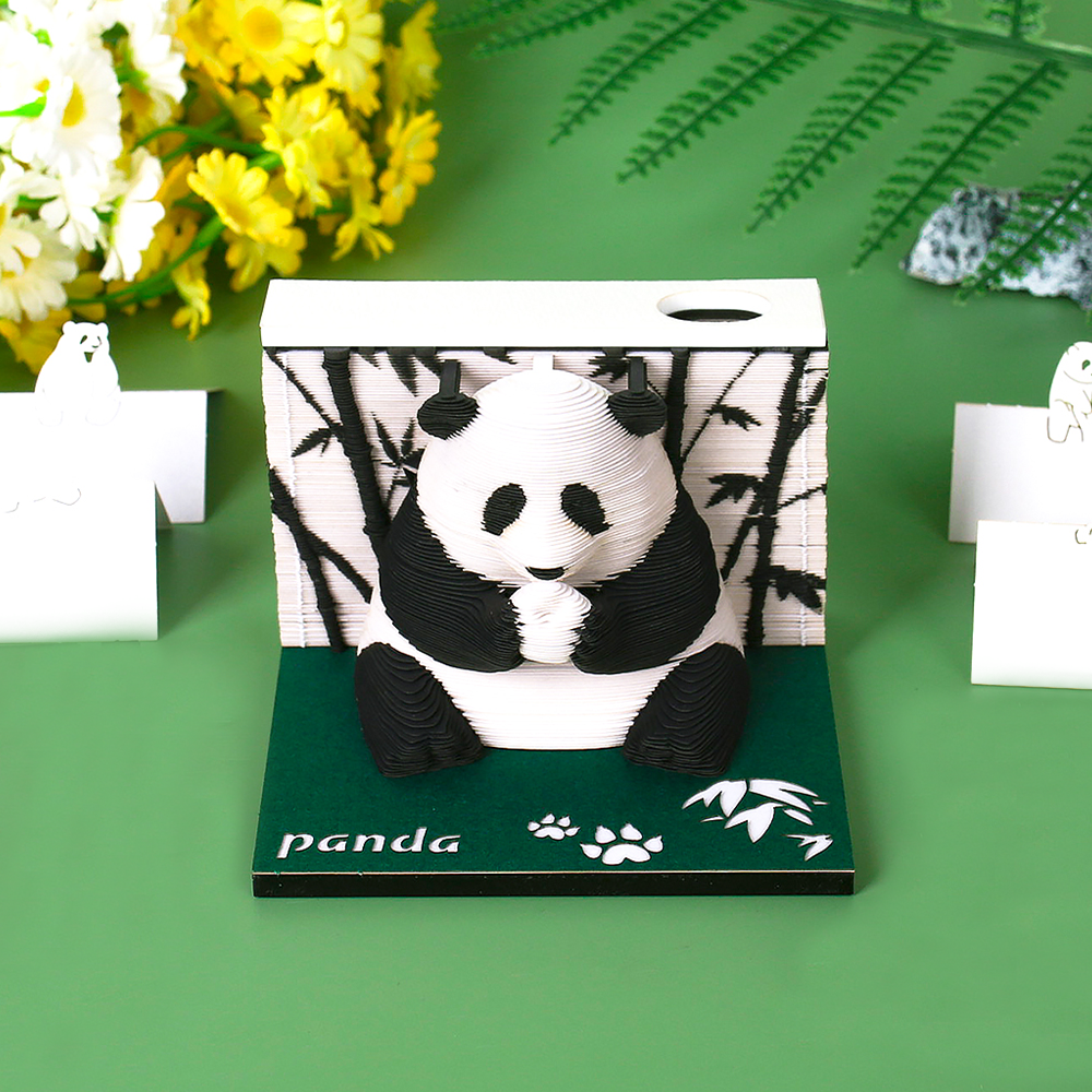 Animal panda 3D memo pad