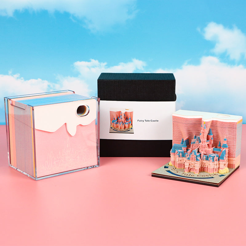 2025 hot selling Fairy tale castle 3D memo pad