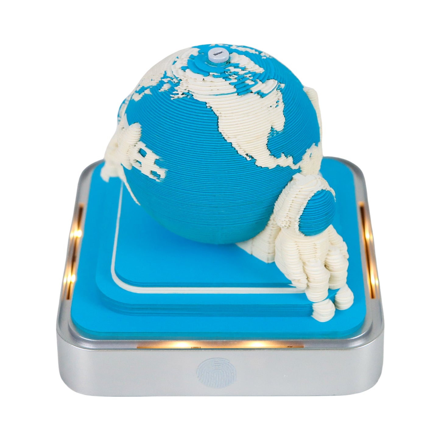 Earth Model Hand Torn Memo Pad 3D Calendar (Silver Base)