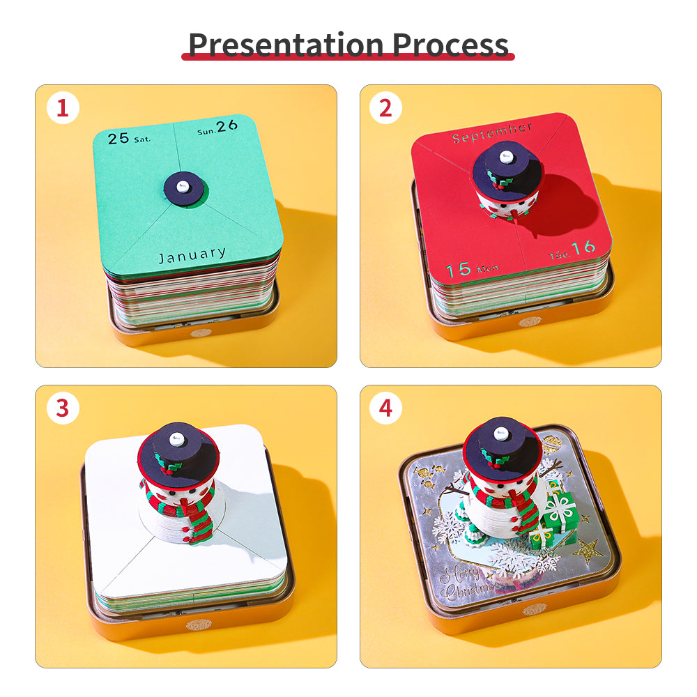Christmas Snowman 3D Model Hand Torn Memo Pad With Daily Calendar 2026