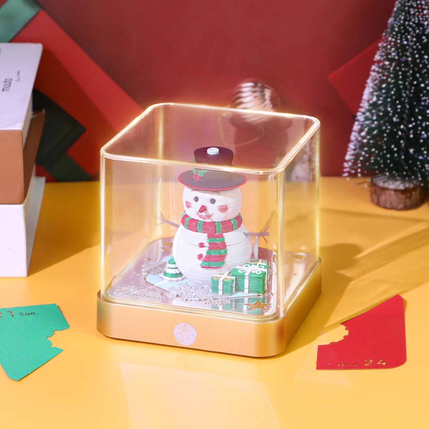 Christmas Snowman 3D Model Hand Torn Memo Pad With Daily Calendar 2026