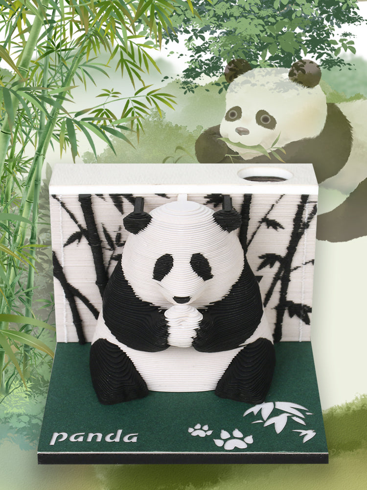 Animal panda 3D memo pad