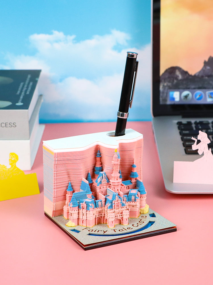 2025 hot selling Fairy tale castle 3D memo pad