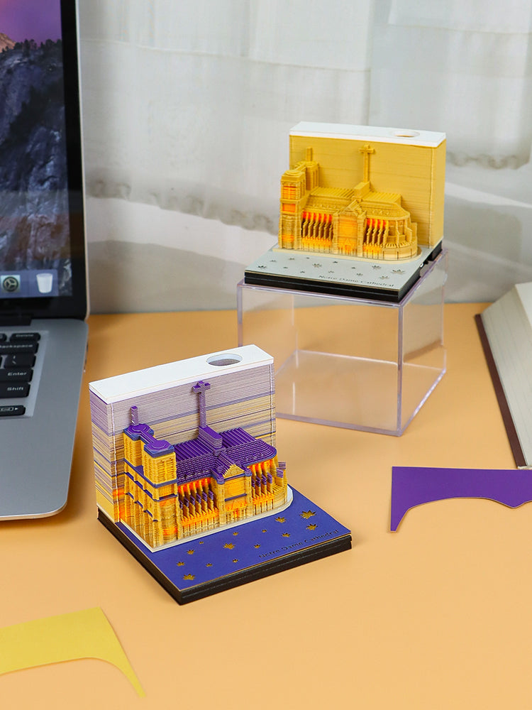 French Paris church 3D Memo Pad