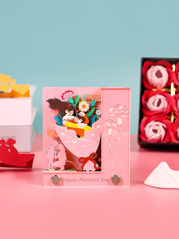 Pink Mother's Day gift 3D Memo Pad