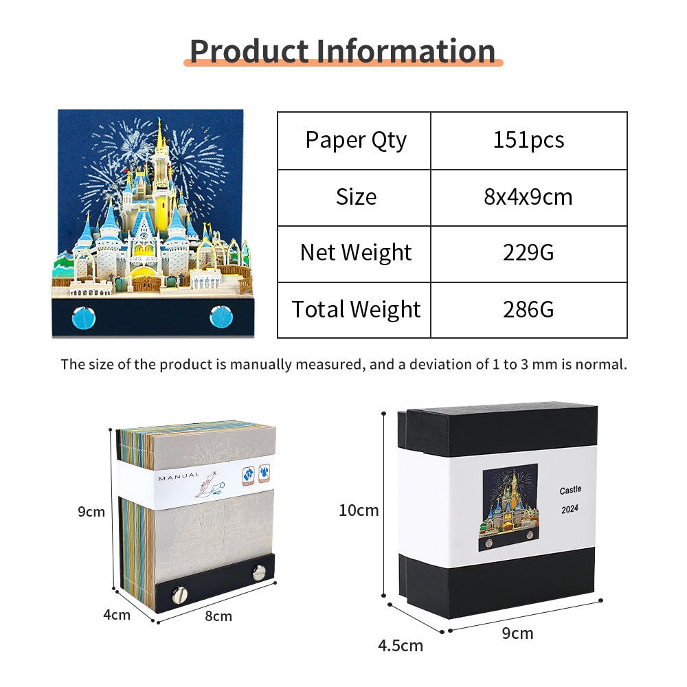 Cinderella Castle 2D calendar memo pad(2025)